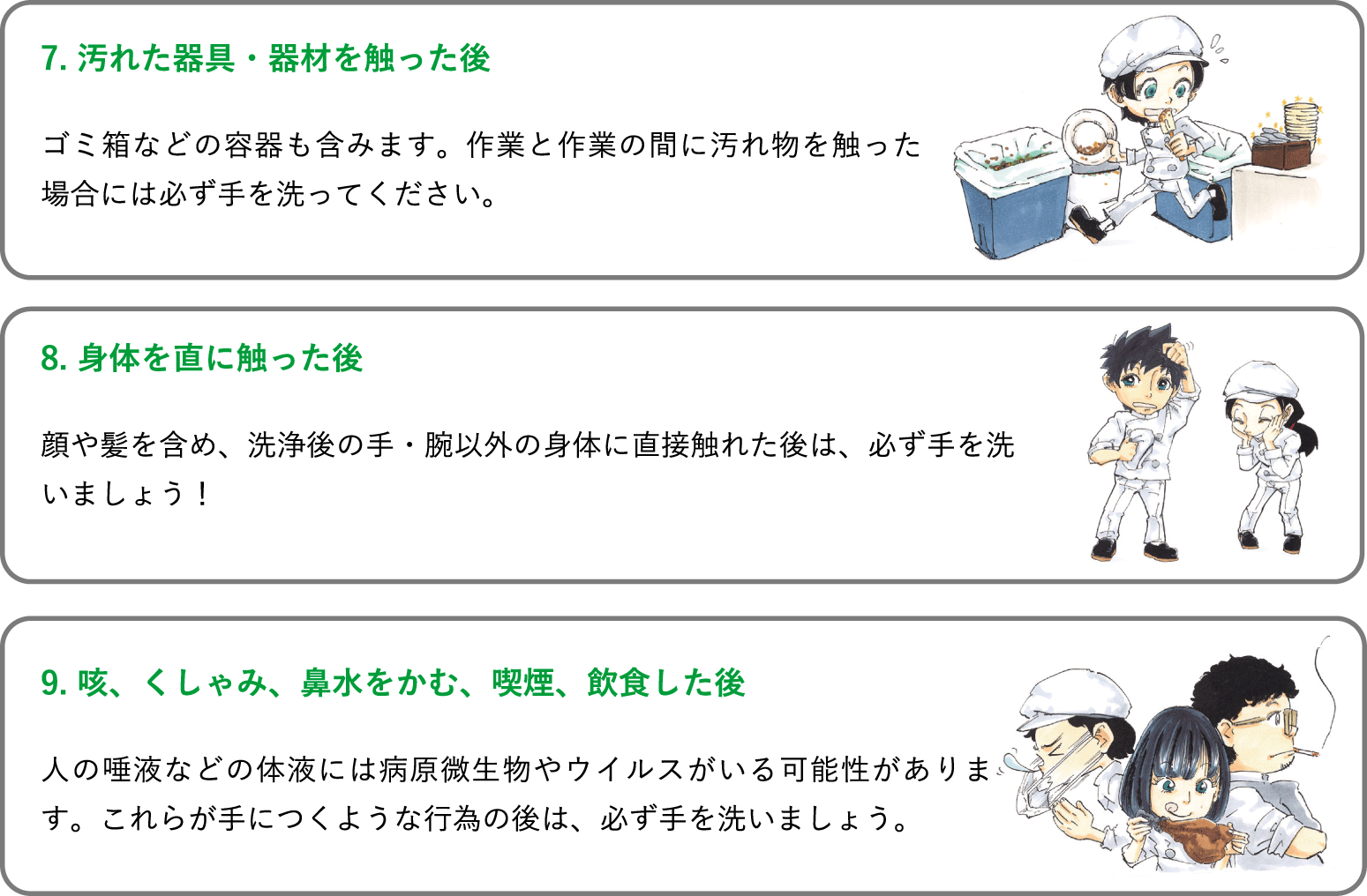 手洗いのタイミング P.3