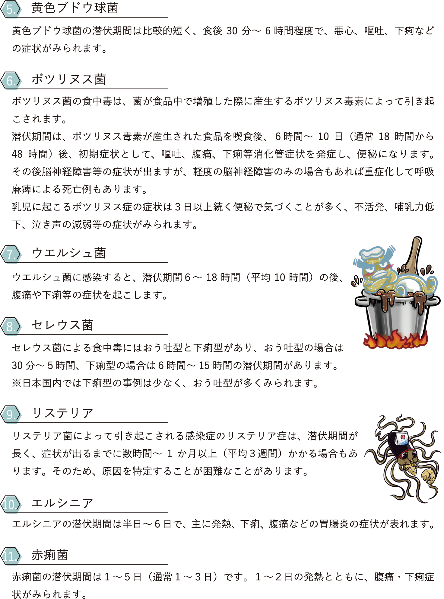 食中毒は何時間後に発症する？ P.2