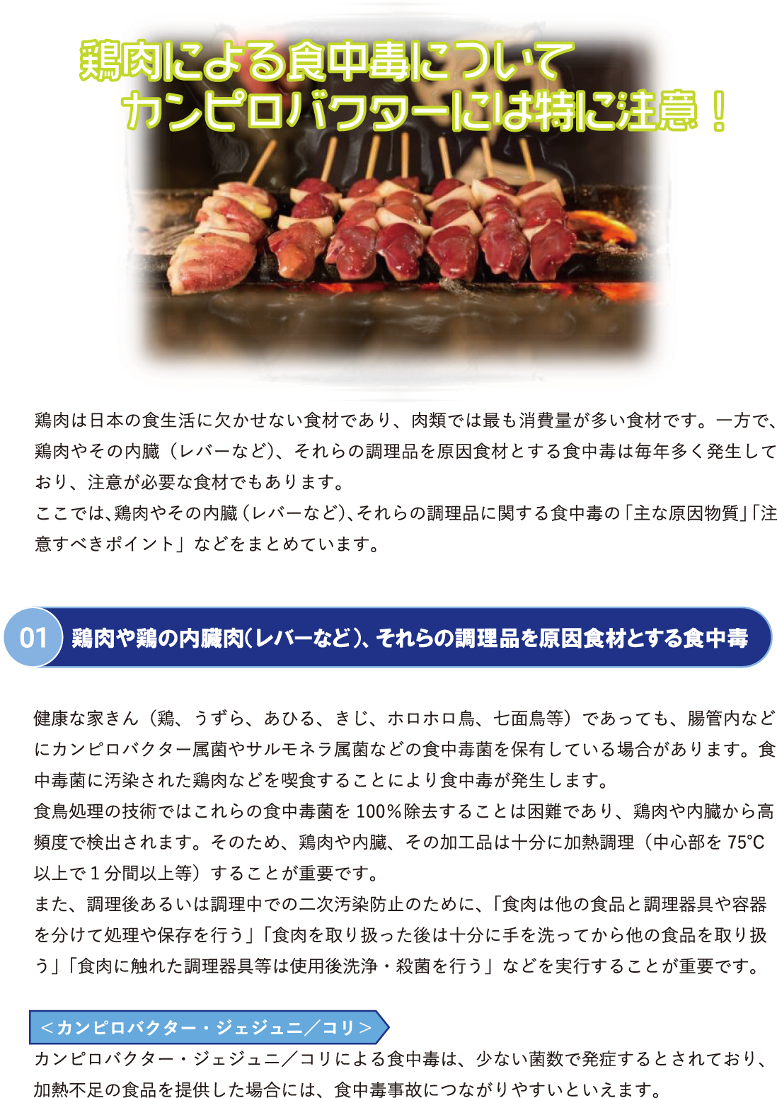 鶏肉による食中毒について P.1