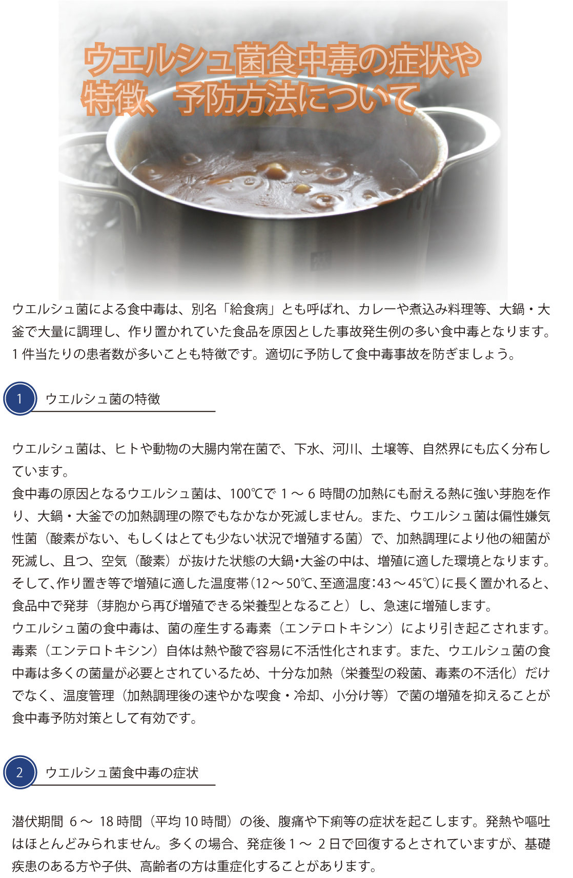 ウエルシュ菌食中毒の症状 P.1