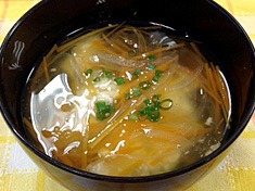 くずし豆腐のお吸い物