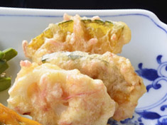 蓮根と南瓜のもみじ揚げ