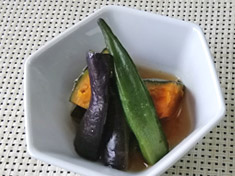 夏野菜の炊き合わせ