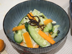 キャベツの塩昆布あえ