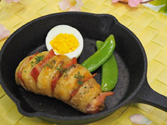 ポテトのベーコンチーズ挟み焼き