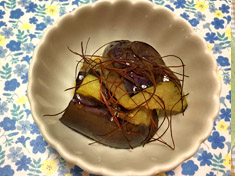 揚げ茄子の南蛮風浸し