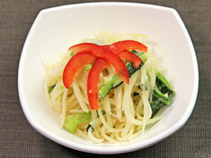 じゃが芋の生姜胡麻ドレッシング和え