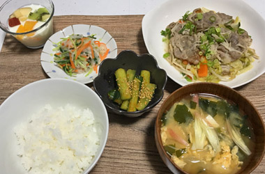 簡単！涼風、野菜たっぷり満腹メニュー！！