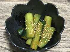 きゅうりの豆板醤和え