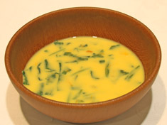 ほうれん草と南瓜の豆乳スープ