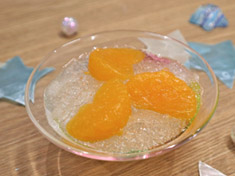 ミカンのしゅわしゅわゼリー