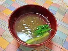 菜の花のお吸い物