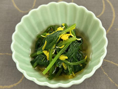 菊花と法蓮草のおひたし