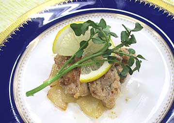 鶏肉のレモンペッパー炒め