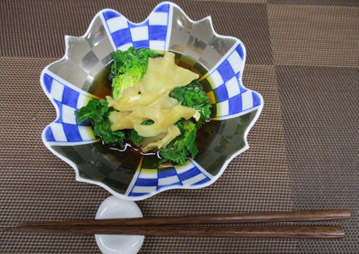 プチベールと白舞茸のお浸し