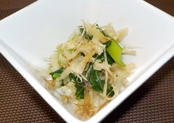 はなびら茸と青梗菜のお浸し
