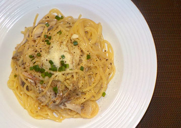 舞茸のクリームパスタ