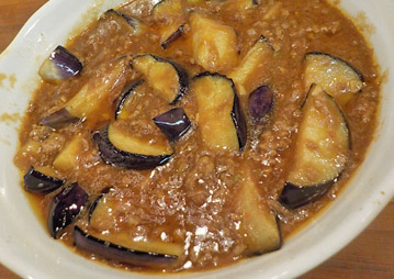 茄子の肉みそ炒め