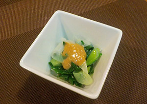 葉玉ねぎの酢味噌和え