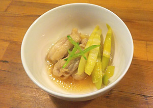月山筍と鶏肉の煮物