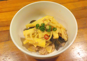 竹の子と木耳の炒め物